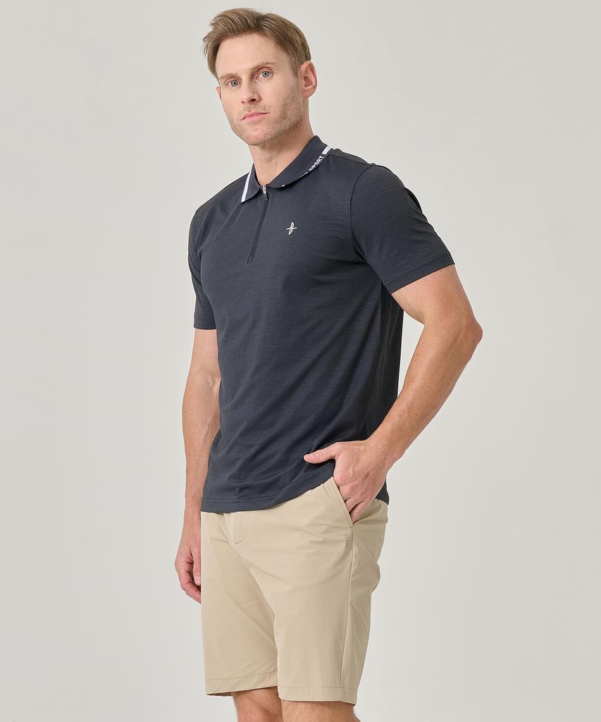 BILTMORE Men'S Logo Collar Zipper T-Shirt (Type A)