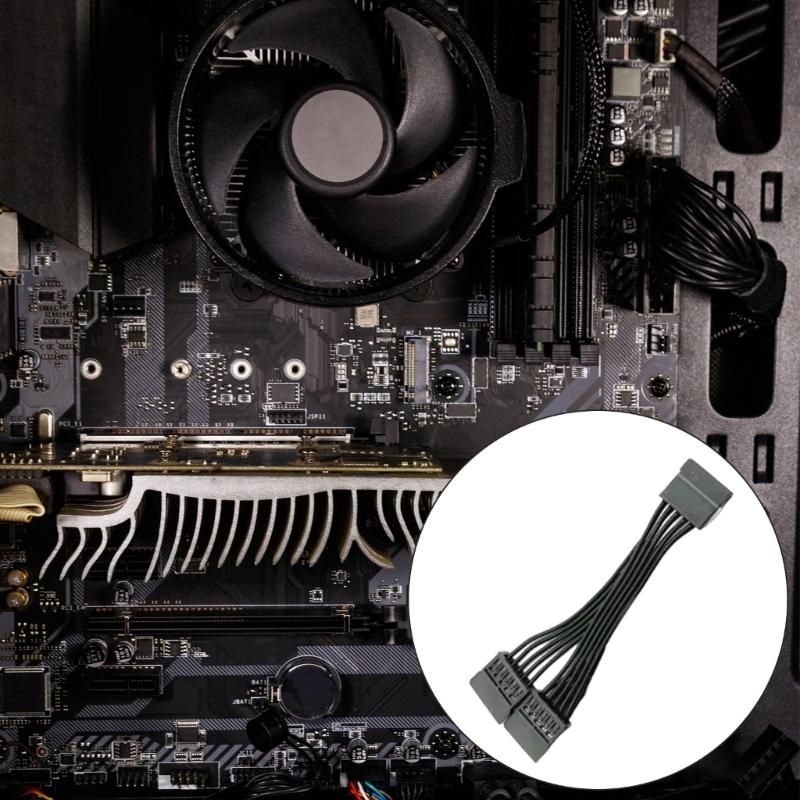 15Pin  Power Connectors Extension Cable 1 to 2 Extension 15Pin Cord for Hard Drive Disks and Opticaled Drives