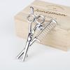 Trendy Hairdresser Necklace: Scissors, Comb, Hair Dryer Pendant