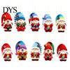 Acrylic Santa Decor for Home Colorful Gnome Christmas Ornaments, 2D Flat Hanging Decorative Elf Ornaments Party Pendant Xmas Tree, Mantel, Wreath,