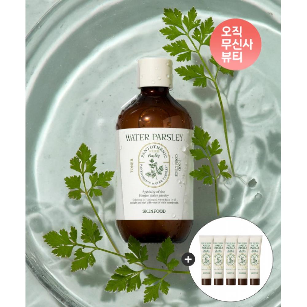 

Skinfood [extra Dosage Gift] [2] Pantothenic Water Parsley Toner + Free 5 15ml Parsley Essence NONE