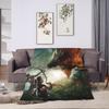 Monster Hunter Wilds Flannel Blanket Spring Soft Durable Throw Blanket for Kids Adult Couch Bed Bedspread Sofa Bed Cover