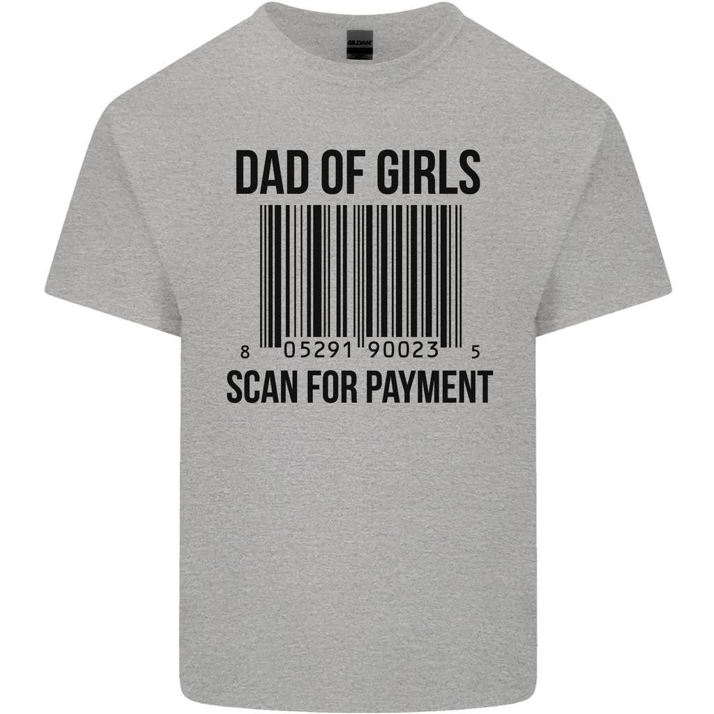 Dad of Girls Scan For PayUnisext Fathers Day Unisexs Light Cotton TShirt