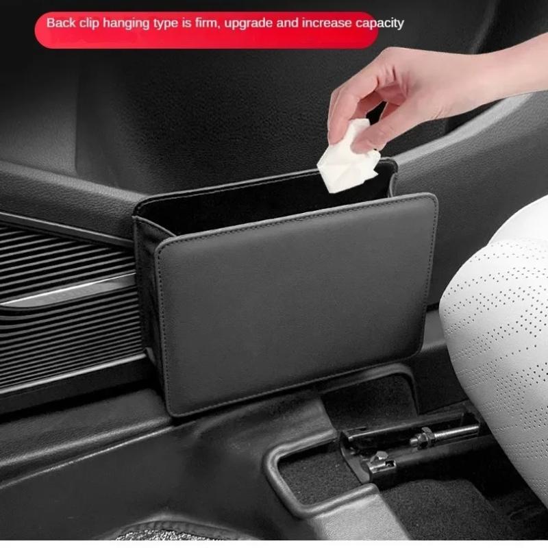 Car Trash Can Car Door Storage Box Foldable Seat Back Hanging Storage Bag Storage Box Car Interior Products