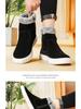 Men's High-Top Snow Boots - Velvet-Lined, Warm Leather, Fur, Slip-On, Winter Cold-Proof.