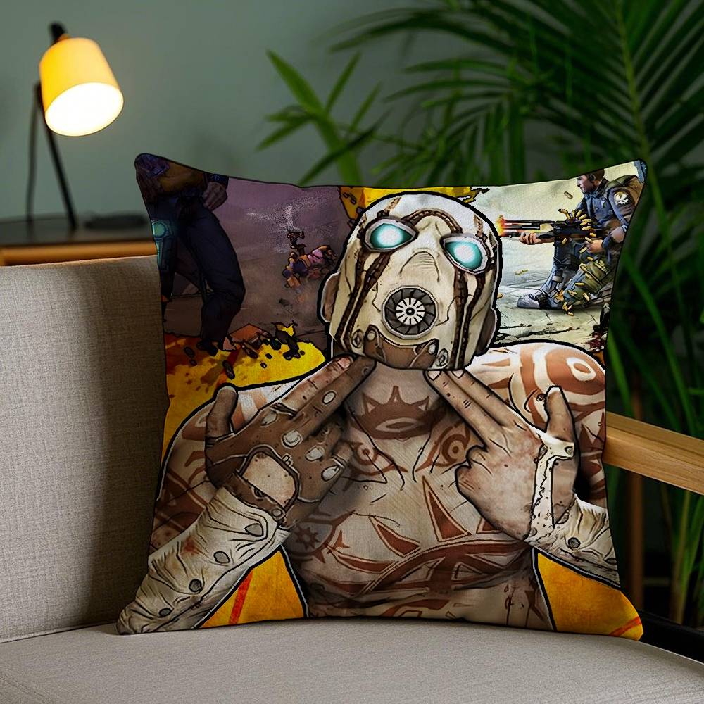 B-Borderlands Game Pillow Case Home Dorm Chair Back Short Plush Double-sided Printing Office Nap Time Cushion Cover