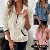Modă Feminină Casual Monocrom Guler Polo Mânecă Lungă Imprimeu Colorat Hoodie Toamnă Iarnă Elegant