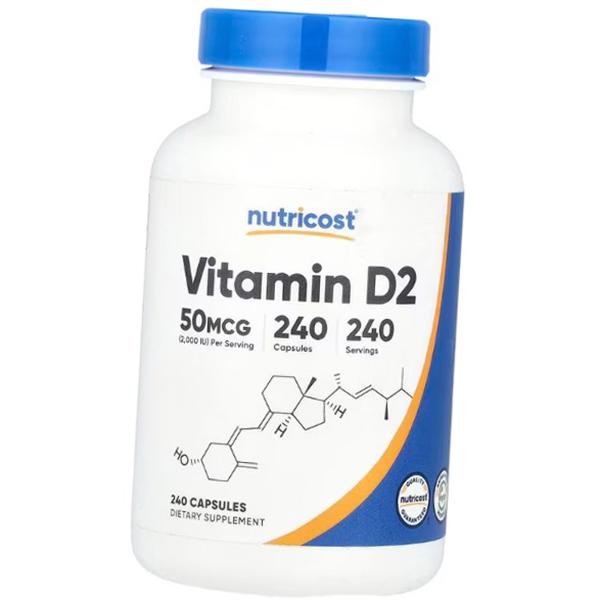 Витамин Д2, Vitamin D2 2000, Nutricost  240капс (36647055)