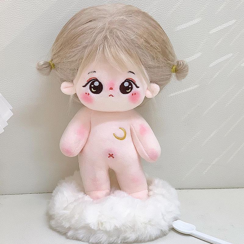 20cm Kawaii Idol Plush Cotton Doll Toys Stuffed Super Star Figure Dolls Cute Fat Body Can Change Clothes Fans Collection Gifts