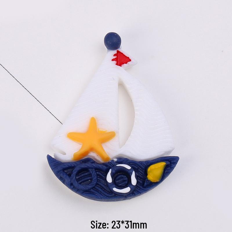 Popular Cartoon Ocean Series DIY Resin Ornaments for Phone Cases & Keychains