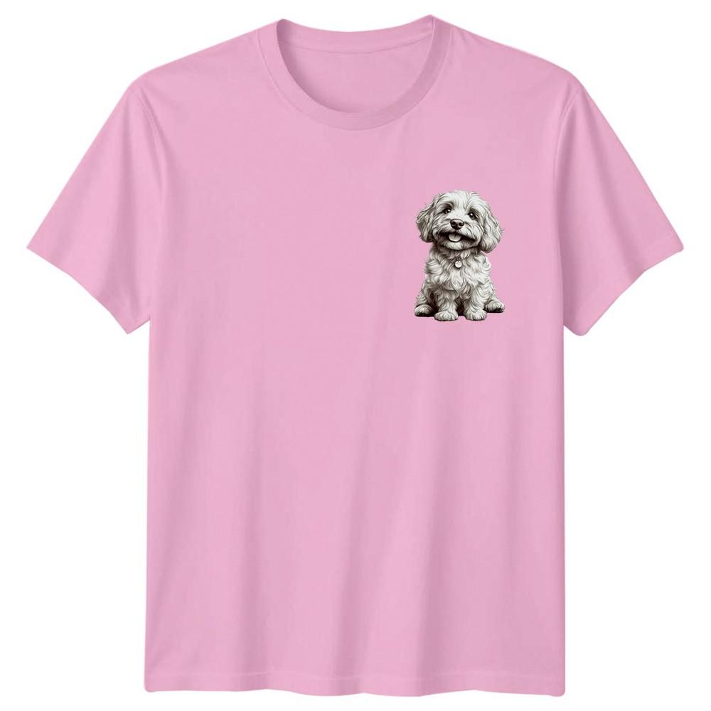 Happy Fluffy Dog Animals Dogs Unisexs TShirt Unisexs Tee Graphic Unisex Top