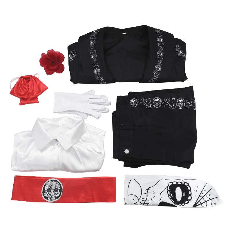 

Костюм Скелета Черный Косплей Костюм Мужской Реквизит для Хэллоуин Вечеринки Наряд для Ролевых Игр S