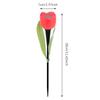 10PCS Outdoor LED Solar Lights Tulip Flower Lamp Landscape Lighting for Courtyard Lawn Waterproof Garden Stake Insert Solar Rose