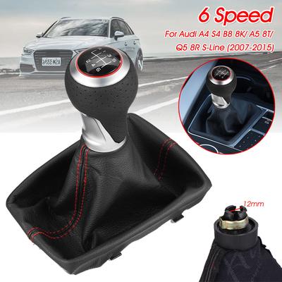 Gear Stick Gaiter For Audi A5 2007-15 Leather /"S-Line/" White Embroidery