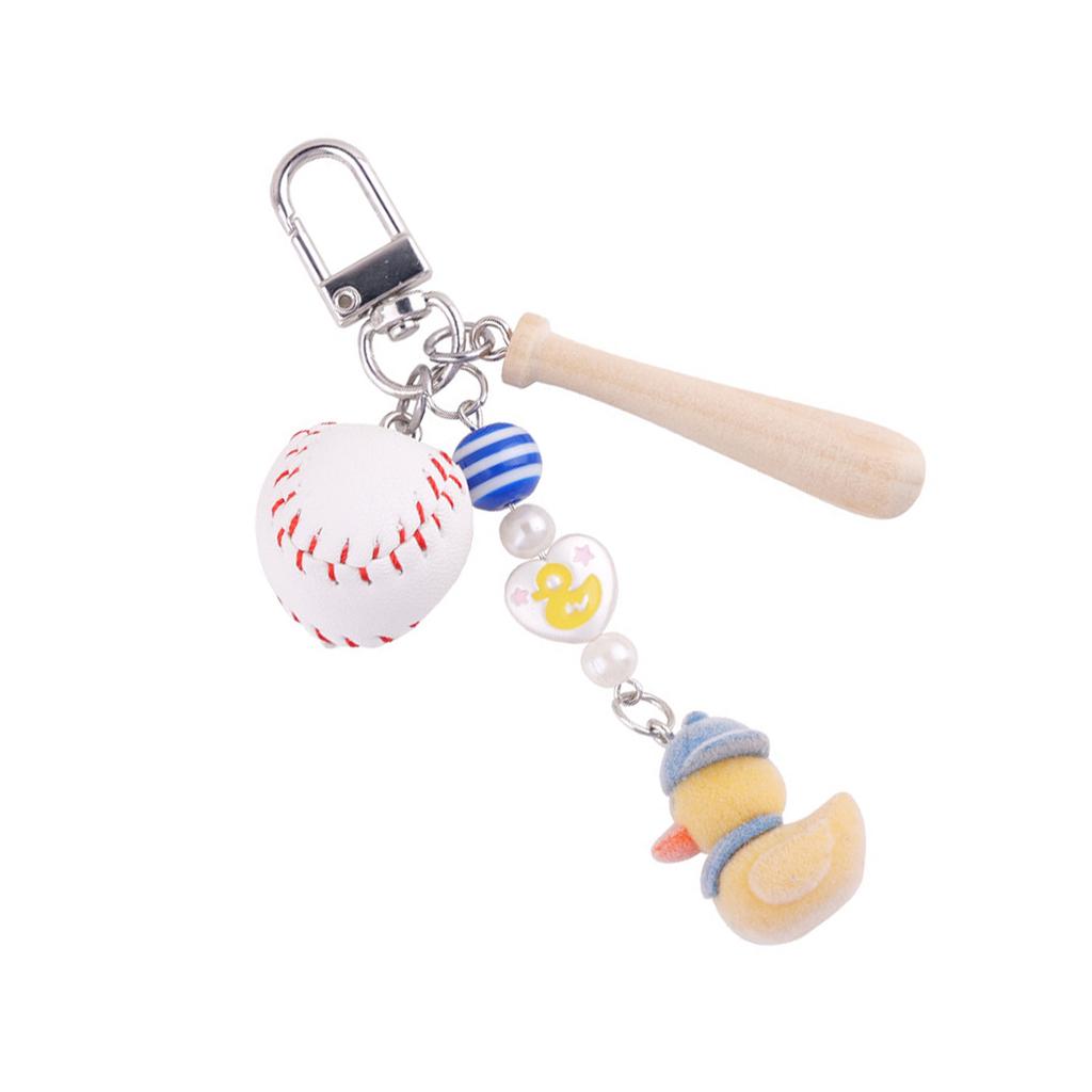 Cute Yellow Duck Keychain Sports Style Adorable Design Lightweight Ideal Gift For Young Women And Cartoon Lovers