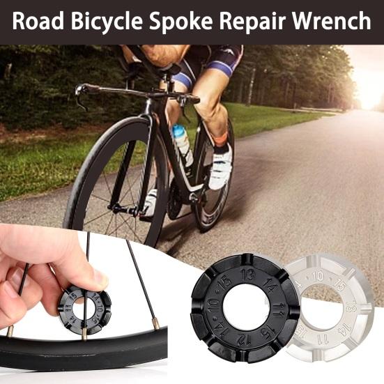 Bike Spoke Adjustment Wrench Round 8 Grooves High Hardness Steel Mini Road Bicycle Spoke Repair Wrench Bike Accessories