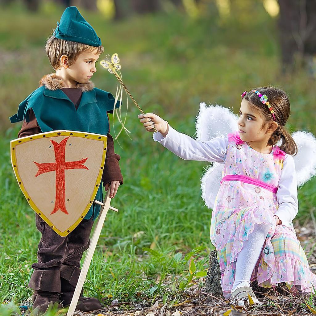 iplusmile Set of 8 Butterfly Fairy Lightweight Magic Pretend Costume Accessories Wands, 28cm, Plastic, Kids' Wands, Play, Parties,