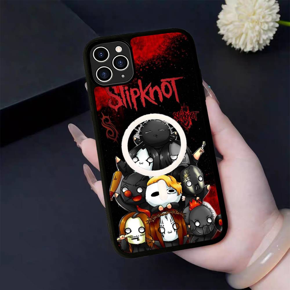 

S-Slipknot Rock Magnetic Case For IPhone 17 16 14 13 12 11 15 Pro Max Plus Wireless Charge Phone Cover iPhone 16 pro