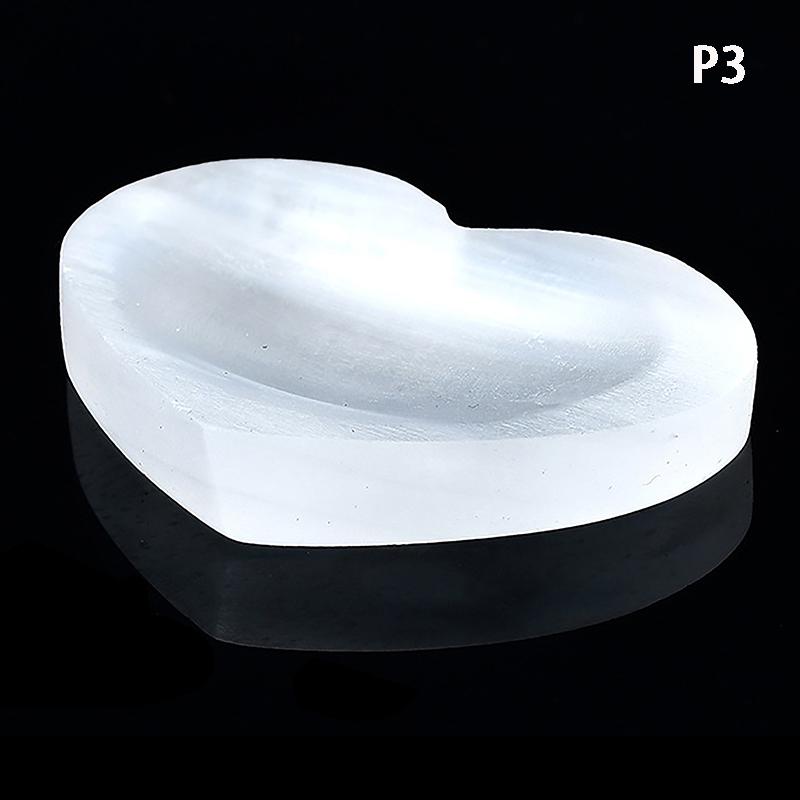 1Pc Selenite  Bowl Plate Rough Carved Quartz  Grid Fengshui Quartz Mineral Chakra For Home Decor Healing Gift