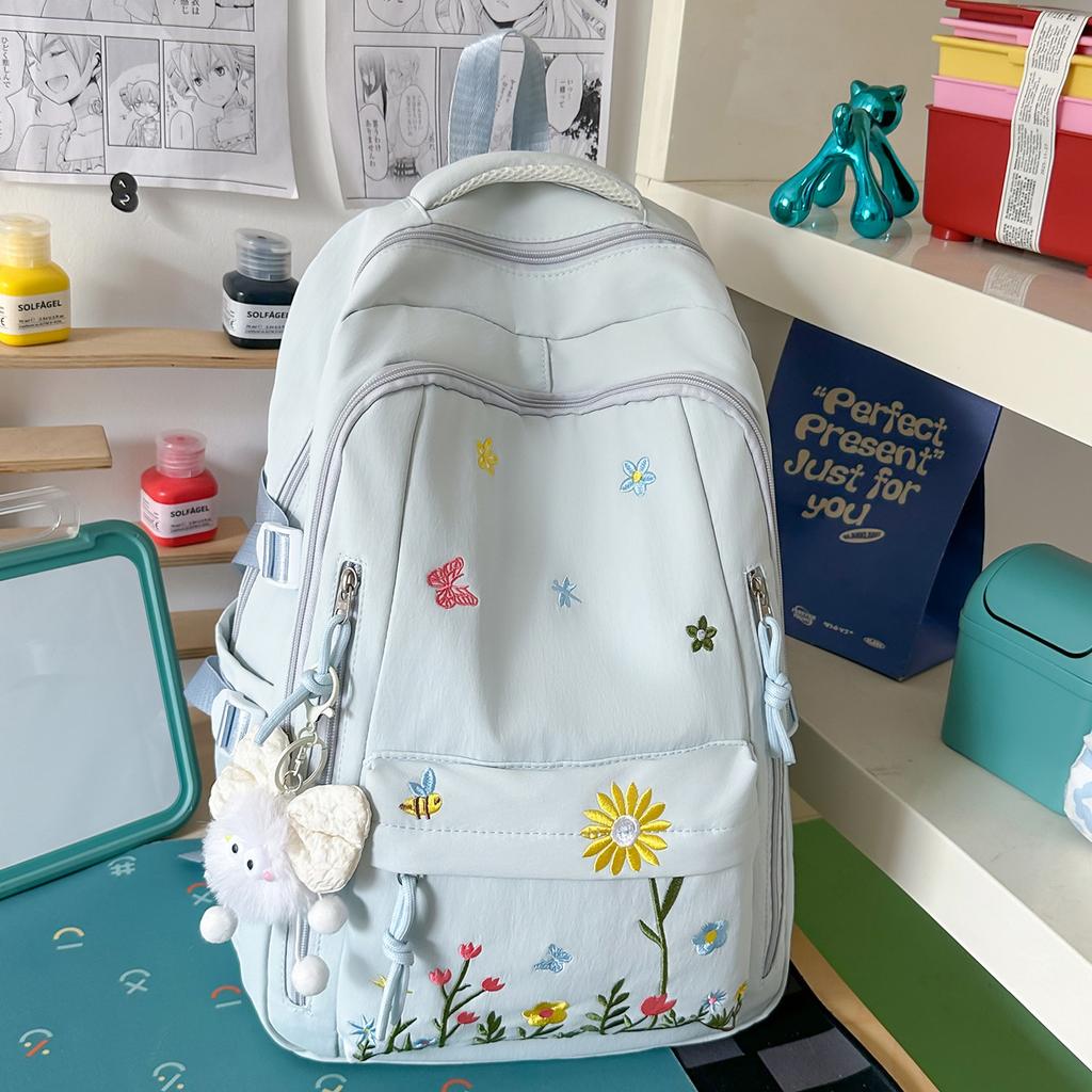 Schoolbag1011 Summer School Bag Female Junior High School Student Niche Ins Large Capacity Backpack Japanese Travel College Student Backpack