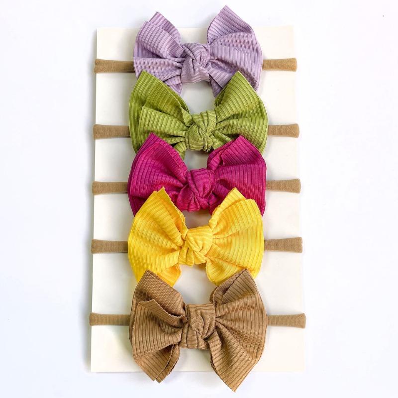 

Baby headband set, princess hair accessories, baby candy color nylon bow headscarf, children s hair rope.
