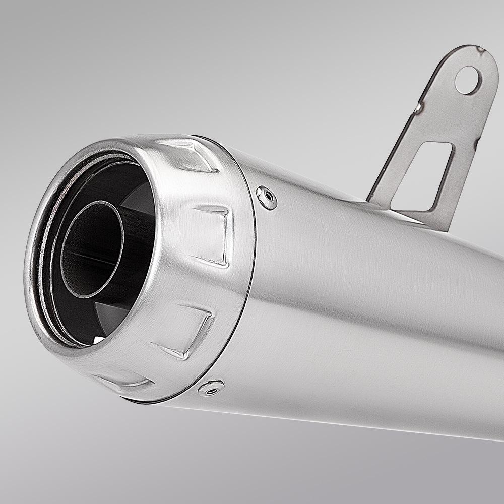 Non-destructive Install Kit: Stainless Steel Mid-Section & Tail Muffler for CFMoto 450SR Exhaust, Compatible with Original System