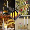 12pcs LED Electronic Candle Lights Long Pole Candle Lights Flameless Taper Christmas Decoration
