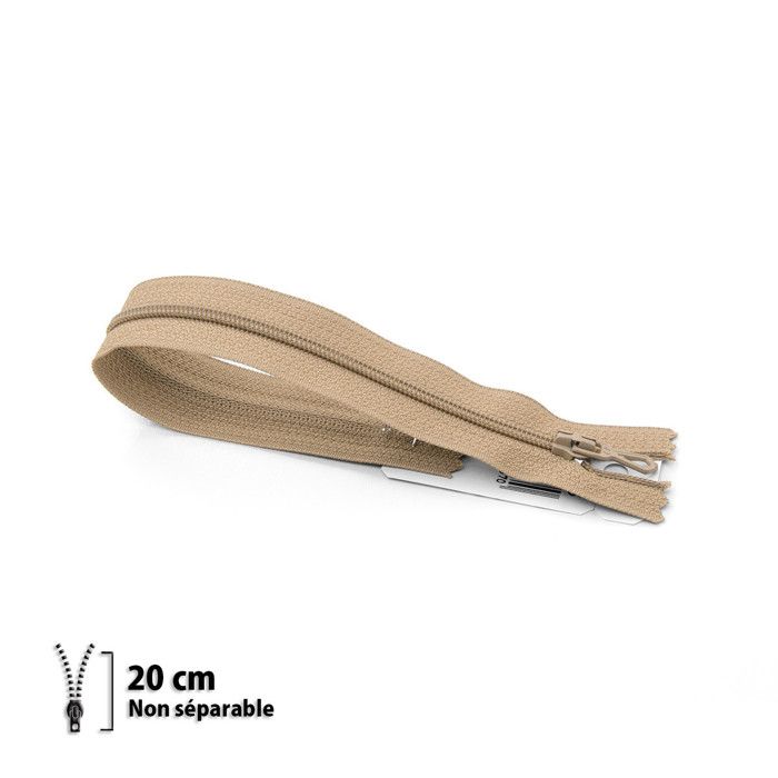 Fermeture éclair - ECLAIR PRYM - Z51 - 20 cm - Non Séparable - Beige Antilope