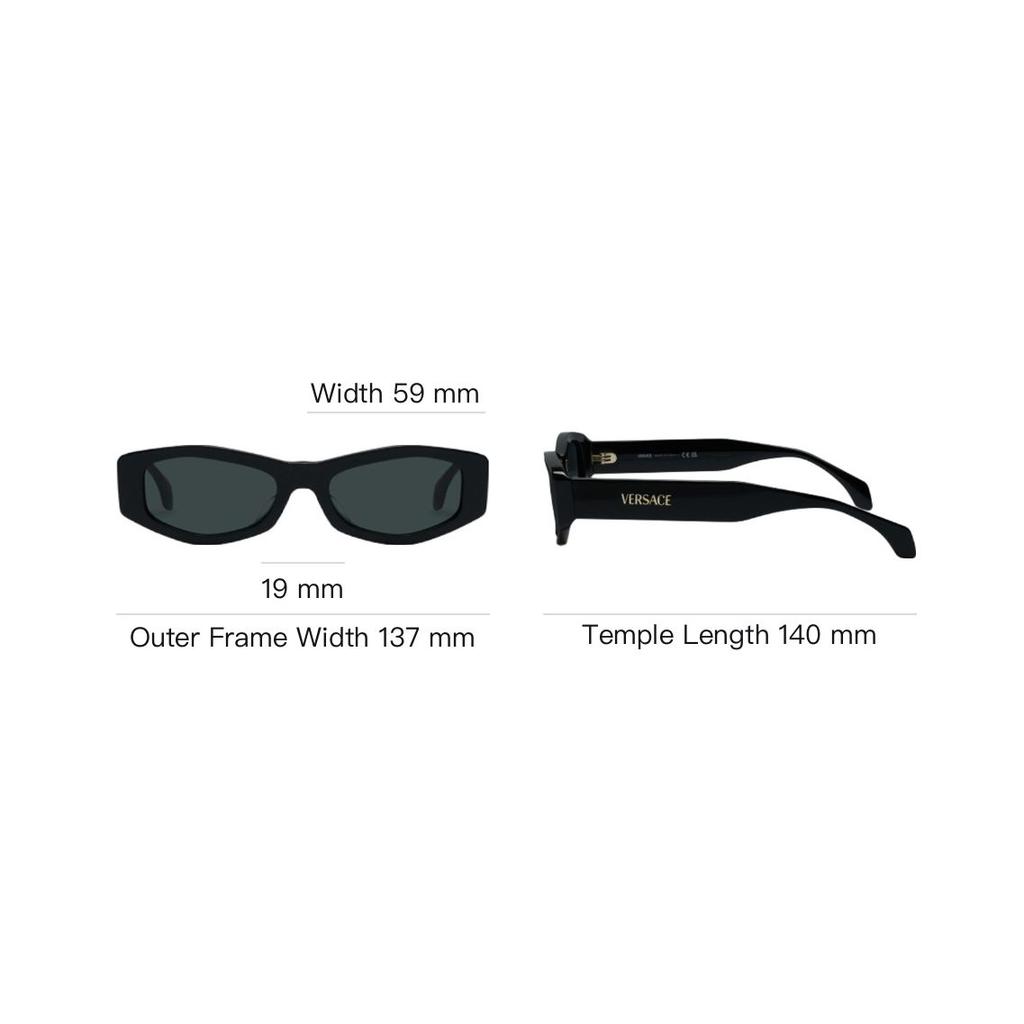 Versace Fashion Irregular Shape Sunglasses Unisex Sunglasses Black O4487F-OGB18754