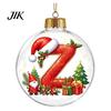 Creative DIY Christmas Ornaments 26?Letter Acrylic Ball Ornament, 3D Crystal Style Alphabet Winter Holiday Party Supplies Hanging Pendant, Xmas Tree