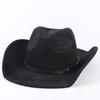 Popular European and American Classic Suede Western Cowboy Hat, Men's and Women's Fashion Big-brimmed Top Hat Shade