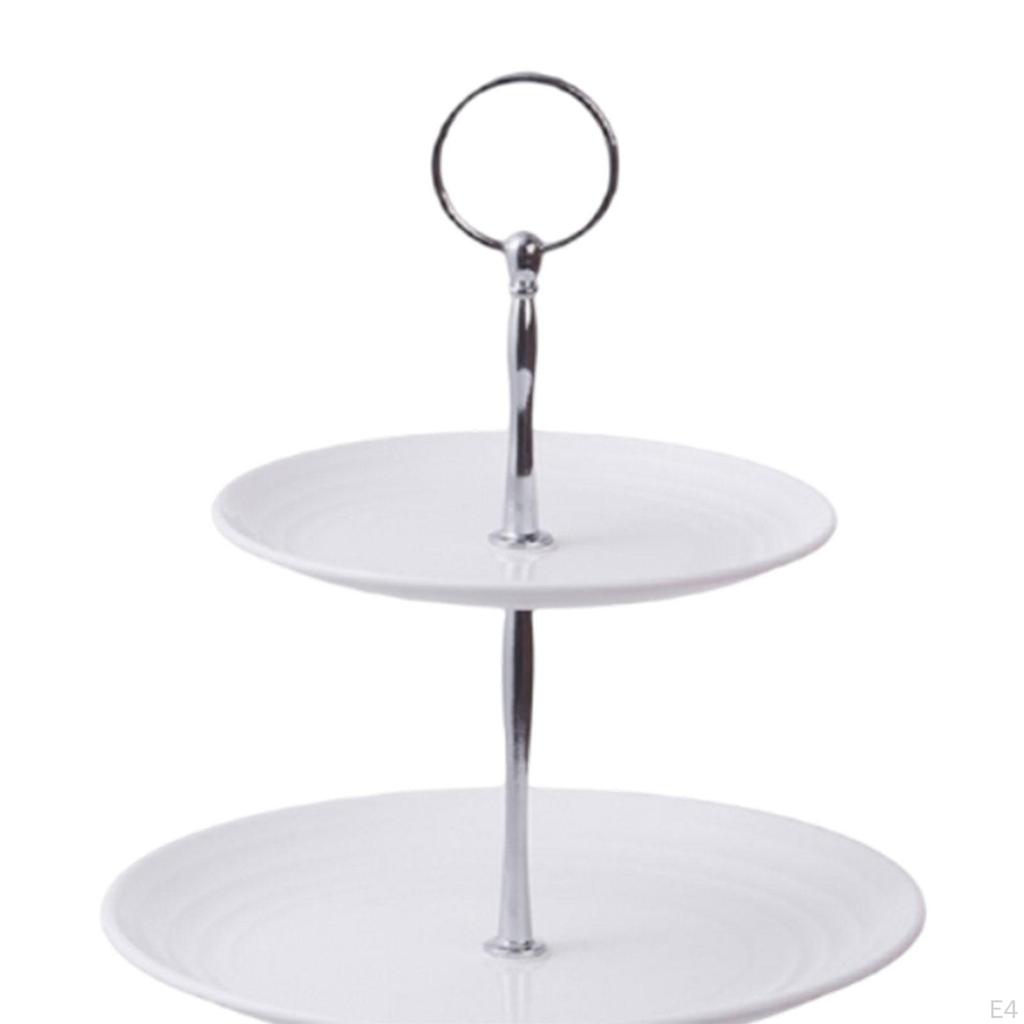 Support à desserts à 3 niveaux, support à pâtisserie, plateau de service de collations aux fruits, plateau à biscuits pour fête