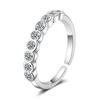 2026 Ring Women's Fashion Single Row Diamond Ring Temperament Personality Small Diamond Opening Index Finger Ring Ring