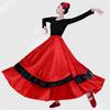 720 Degree Woman Spanish Flamenco Skirt Polyester Satin Smooth Big Swing Carnival Party Ballroom Belly Dance Costumes Dress