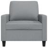 Vidaxl Armchair, Light Gray, 60 Cm, Upholstered In Fabric