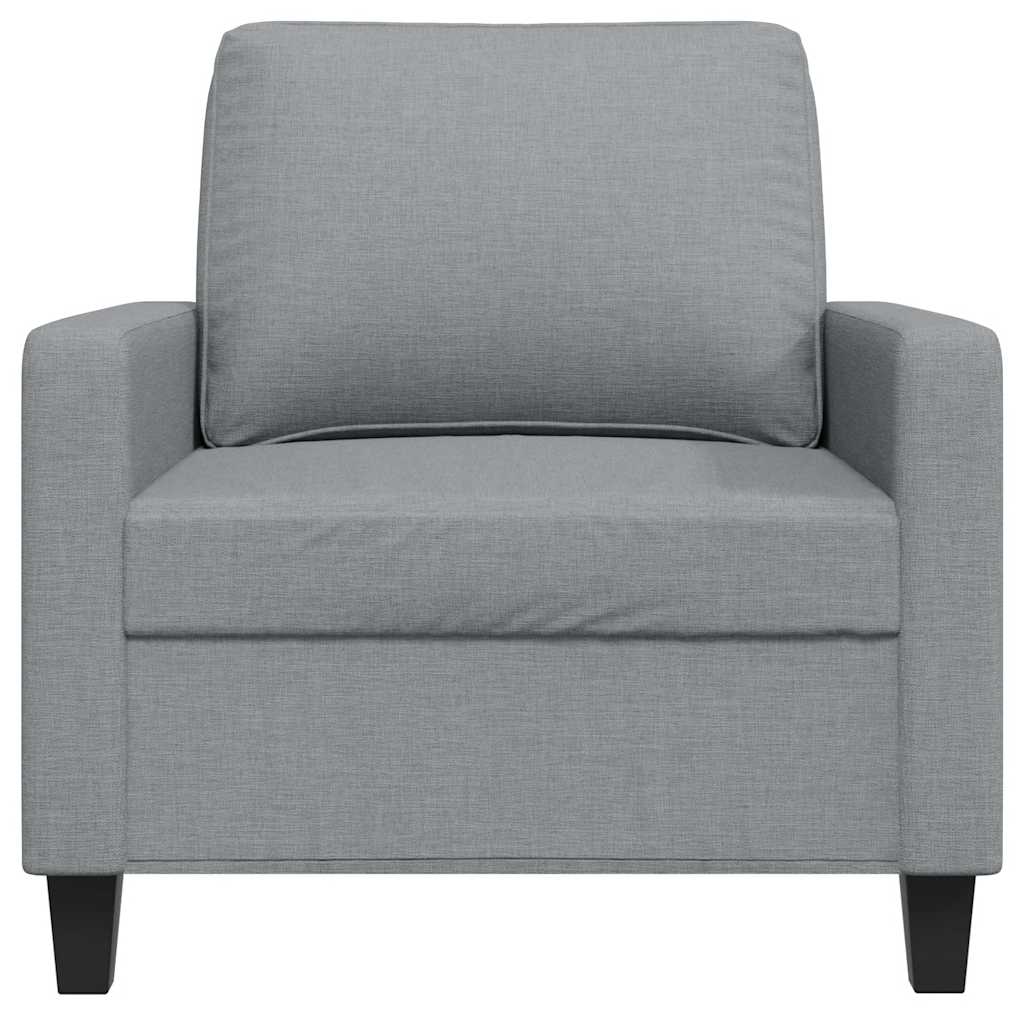 Vidaxl Armchair, Light Gray, 60 Cm, Upholstered In Fabric