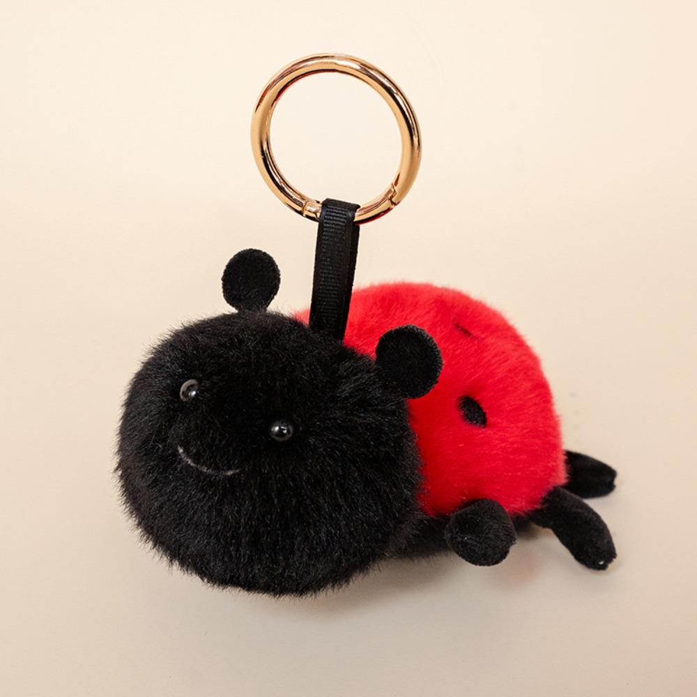 Soft Funny Keyring Cotton Animal Bag Pendant Lightweight Insect Series Plush Keychain  Kid