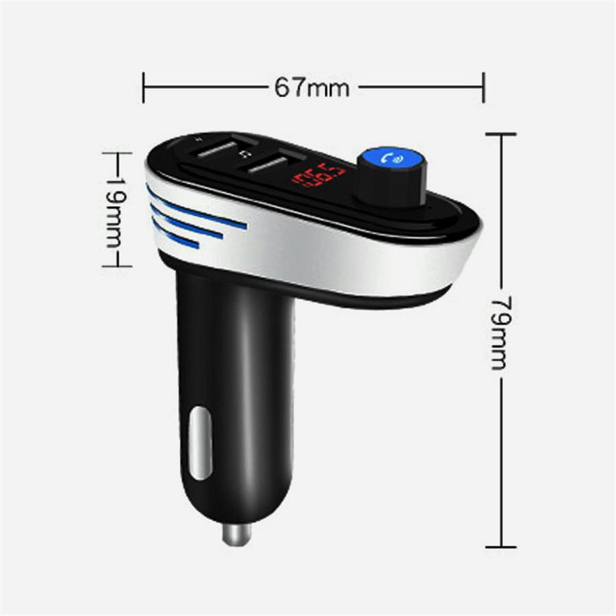 Dual USB 5V 3.1A Car Charger Bluetooth Car Kit Handsfree call Support U Disk music mp3 player