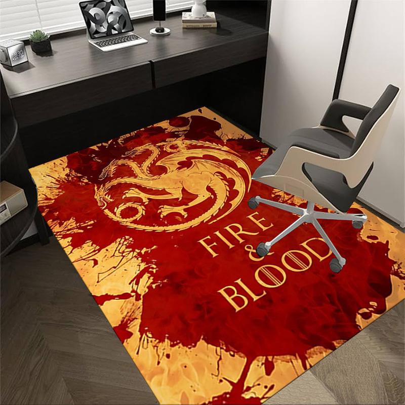 

1pc Fire Blood Carpet, Office Rug Outdoor Mat Home Decor Area Carpet Festival 60cm by 90cm