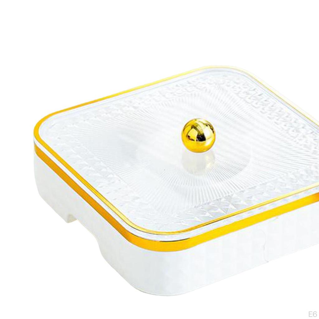 5-Compartment Serving Tray for Snacks And Fruits, Portable Food Container