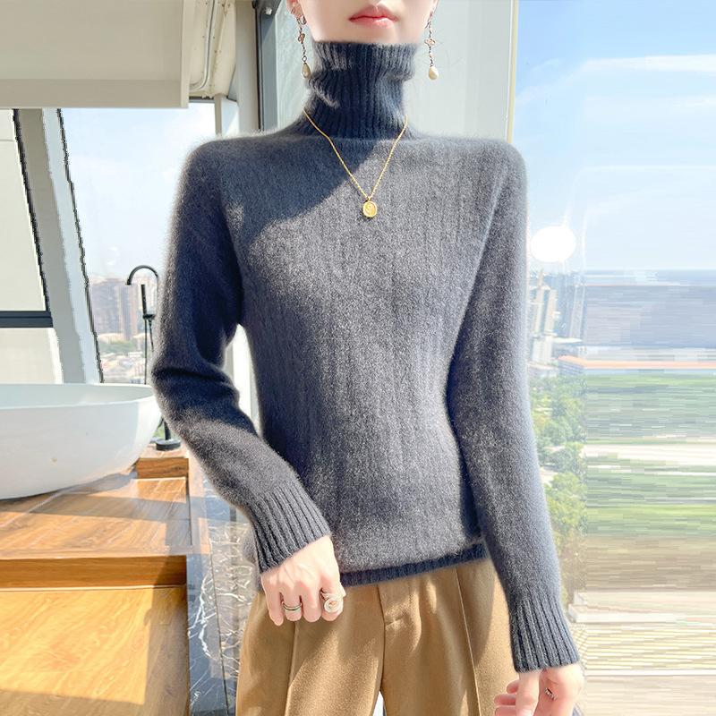 

New High-lacquered Cardigan for Women In Autumn and Winter, Seven-needle Thickened One-line Ready-to-wear Cashmere Knitted Base Shirt Soft Sweater XXL