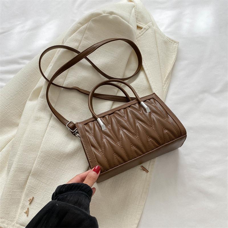 

Stylish Casual Shoulder Bag Elegant Korean Fashionable Mini Square Handbag For Daily Use коричневий