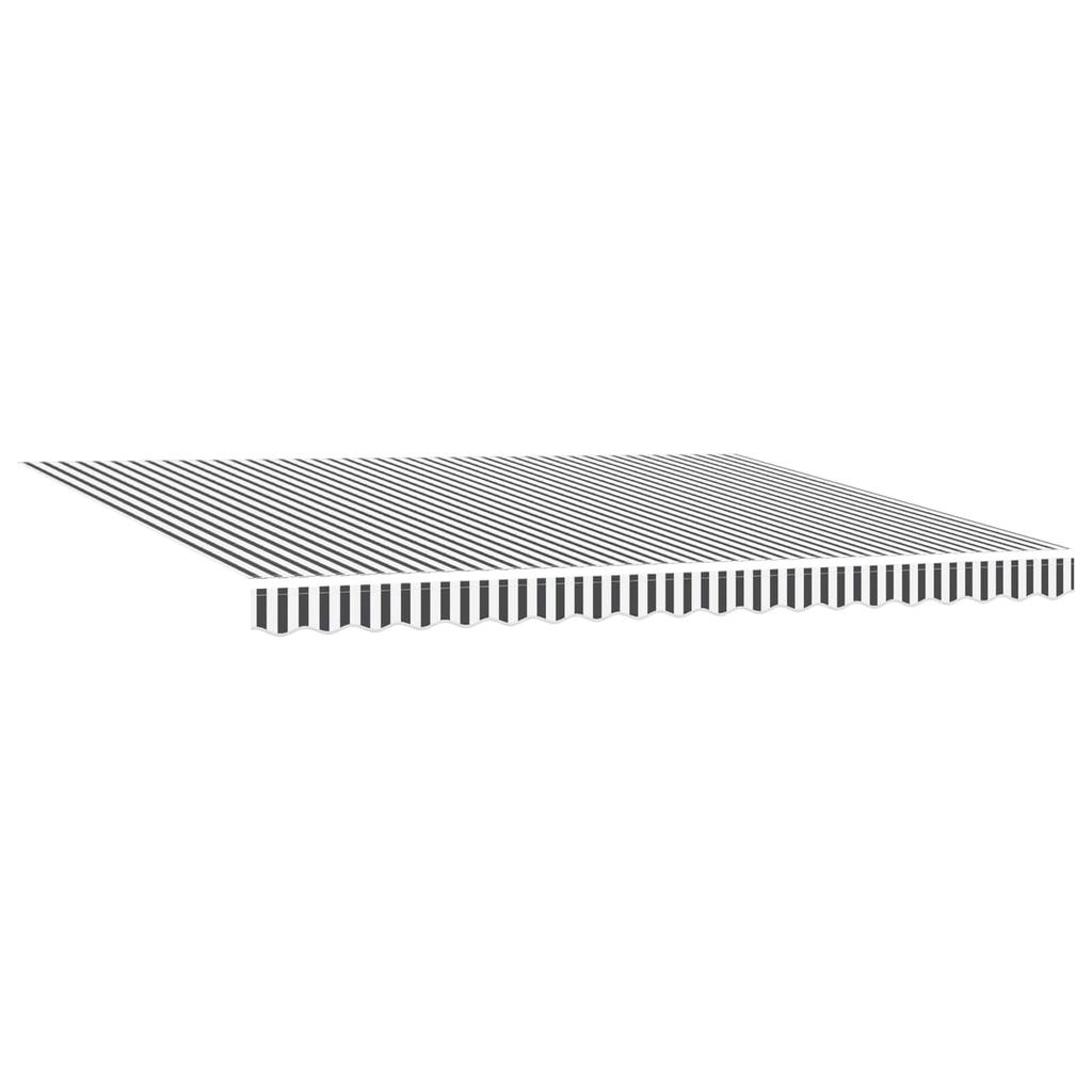 Electric Retractable Awning Anthracite and White 4 X 3 M