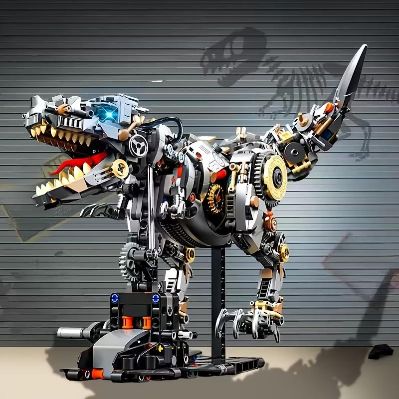 1268 Teile Dinosaurier Bausteine Mechanisches T-Rex Modell Pädagogisches DIY Schreibtisch Dekoration Spielzeug Feiertagsgeschenk für Erwachsene