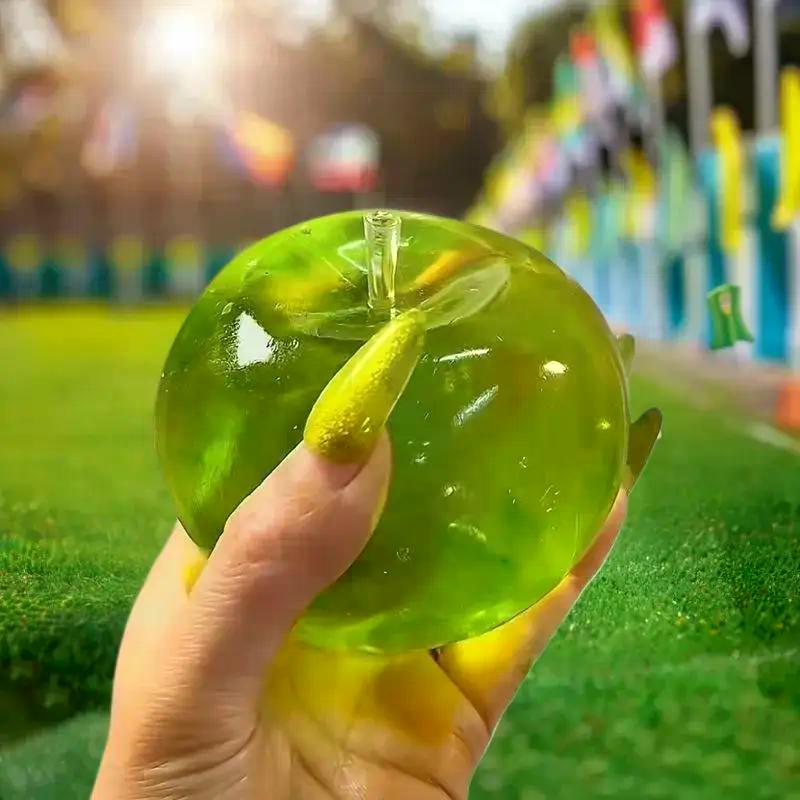 Combat Stress And Anger With This Green Apple Squeeze Toy, Effective Fidget Item For Friends.