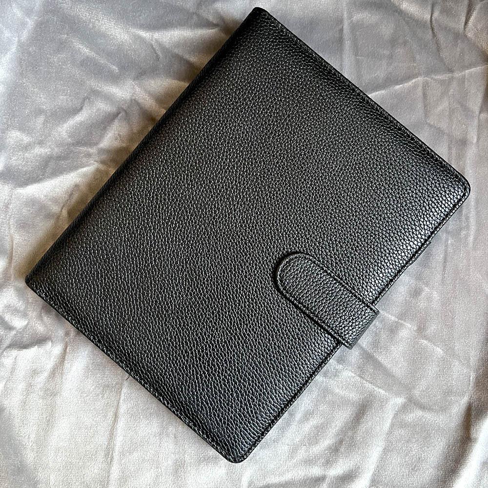 A5 A6 Metallic Texture PU Leather DIY Binder Photocards Collect Book Diary Agenda Planner Cover Stationery