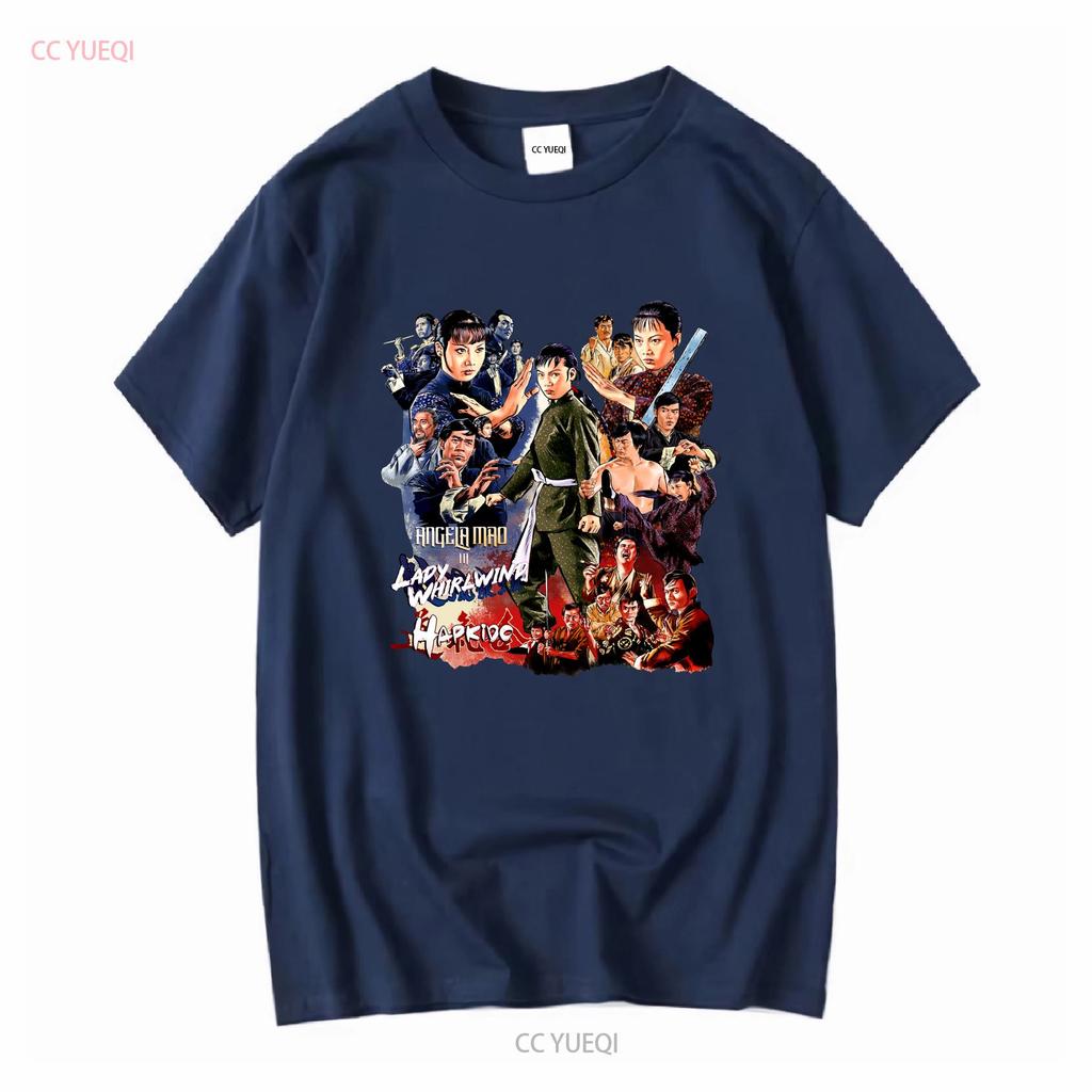 Angela Mao Lady Whirlwind Hapkido Movies T Shirt Heavy Cotton Vintage Washed Stretched Streetwear Slightly Soft Breathable