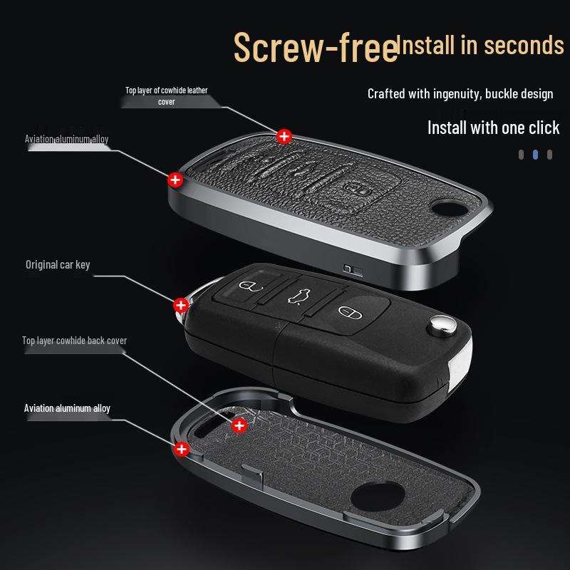Volkswagen Key Case for Bora, Lavida, Jetta, Passat, Santana, Tiguan, Sagitar Models
