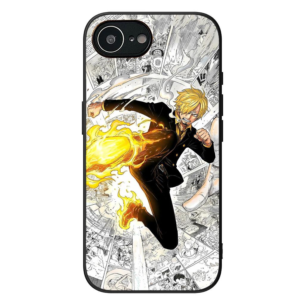 Cover for Apple iPhone 16 15 14 Plus 13 12 Mini 17 Pro Max + ProMax 16E Air 16+ 15+ Phone Case Comics Luffy One Piece Sanji