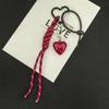 Fashionable Heart Leather Rope Bow Y2K Handmade Bag Pendant Ornaments Gifts